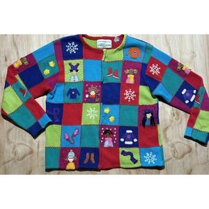 Marisa Christina Christmas Sweater 2000 Collection Dolls Large Ugly Sweater